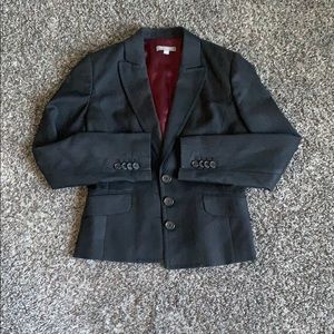 Ann Taylor black and gray striped pants suit